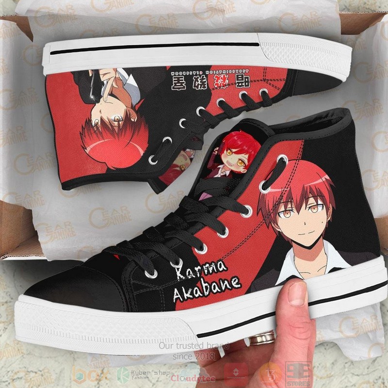 Assassination Classroom Karma Akabane Anime Canvas High Top Shoes 1