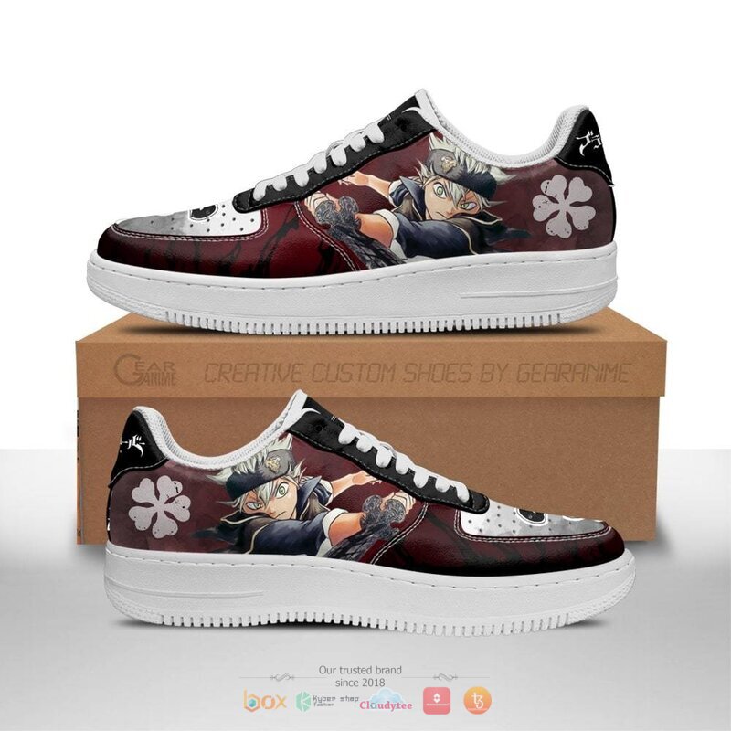 Asta Black Bull Knight Black Clover Anime Nike Air Force shoes