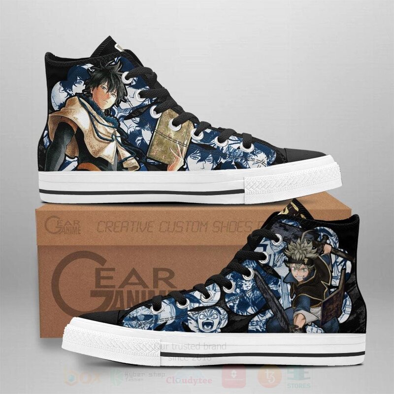 Asta and Yuno Custom Manga Anime Black Clover High Top Shoes