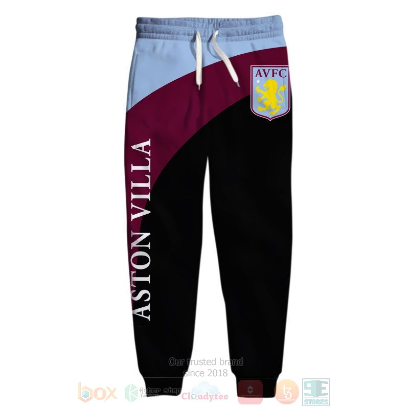 Aston Villa FC red black shirt, hoodie 5 Aston Villa FC red black 3D shirt hoodie 1 2 3 4