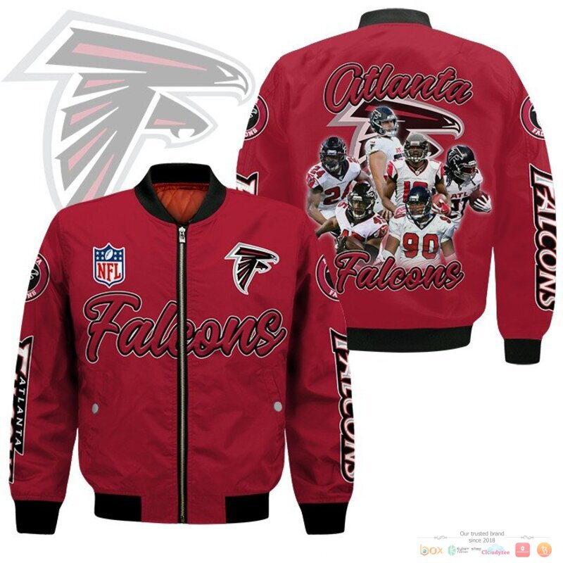 Atlanta Falcons players NFL 3d bomber Jacket 1 Atlanta Falcons players NFL Bomber Jacket
