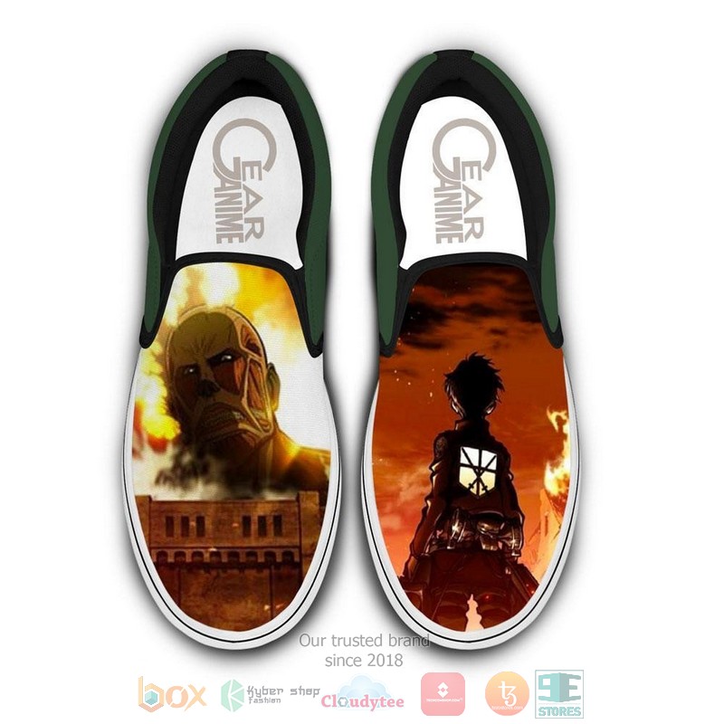 Attack On Titan Anime Slip On Shoes