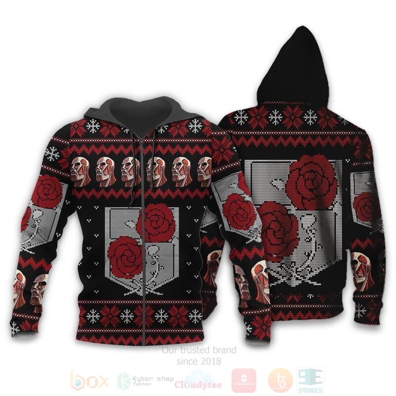 BEST Attack On Titan Garrison Custom Clothes Anime 3D Hoodie, T-Shirt 2 Attack On Titan Garrison Custom Clothes Anime 3D Hoodie Shirt 1