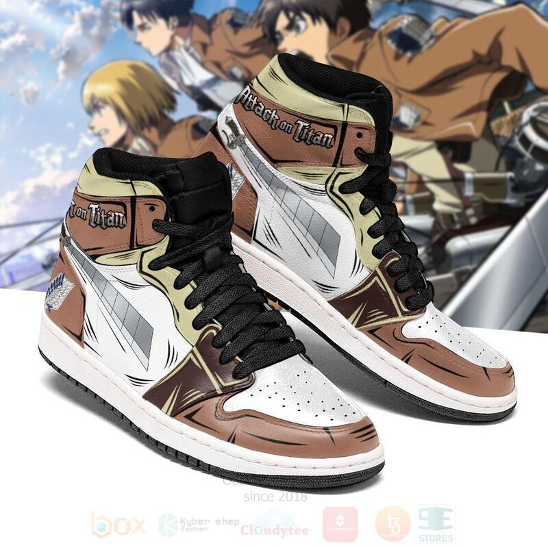 Attack On Titan Sword AOT Anime Air Jordan High Top Shoes 1