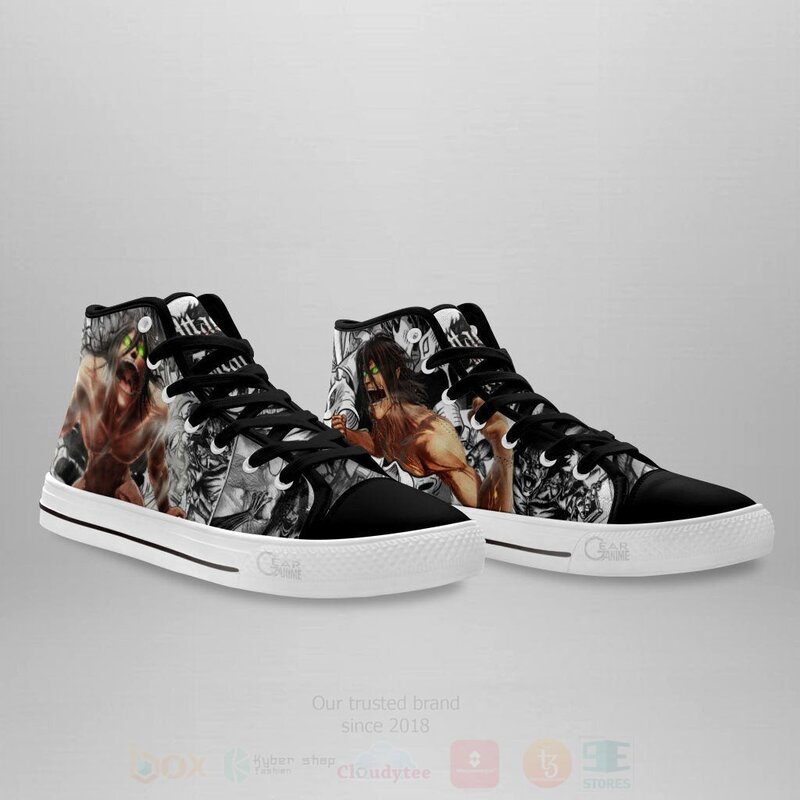 Attack Titan Custom Anime Attack On Titan High Top Shoes 1 2 3