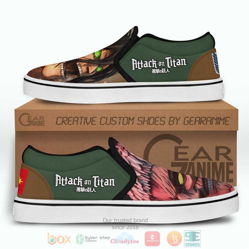 Attack vs Armored Titan Anime Attack On Titan Slip On Shoes 1