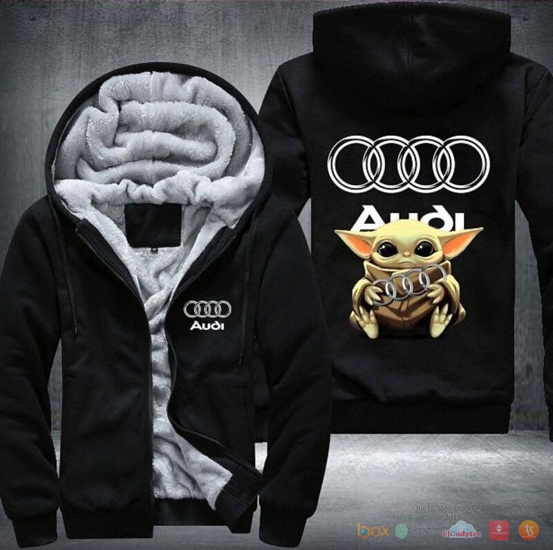 Audi Baby Yoda Fleece Hoodie Jacket 2 Audi Baby Yoda Fleece Hoodie Jacket 1