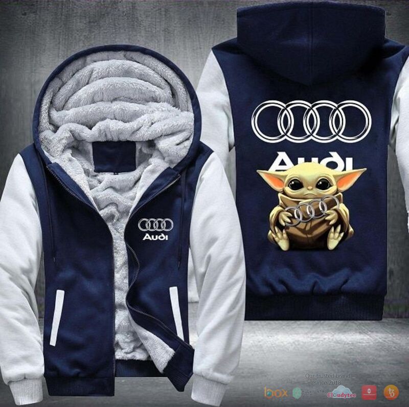 Audi Baby Yoda Fleece Hoodie Jacket 3 Audi Baby Yoda Fleece Hoodie Jacket 1 2