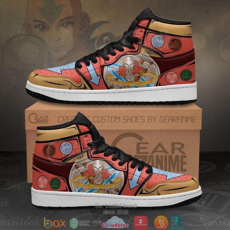 Avatar Aang The Last Airbender Anime Air Jordan High top shoes