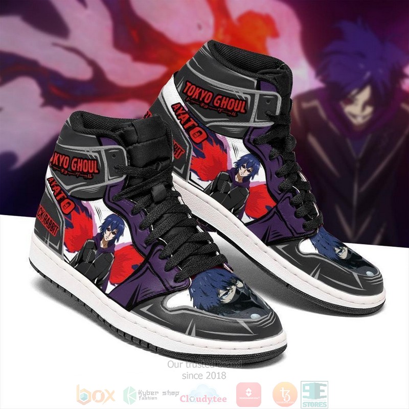 Ayato Tokyo Ghoul Anime Air Jordan High Top Sneaker Shoes 2 Ayato Tokyo Ghoul Anime Air Jordan High Top Shoes 1