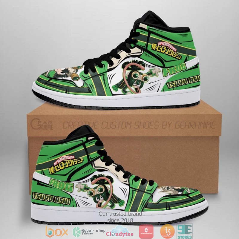 BHNA Tsuyu Asui Anime My Hero Academia Air Jordan High Top Shoes