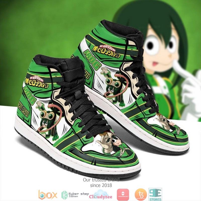 BHNA Tsuyu Asui Anime My Hero Academia Air Jordan High Top Shoes 1