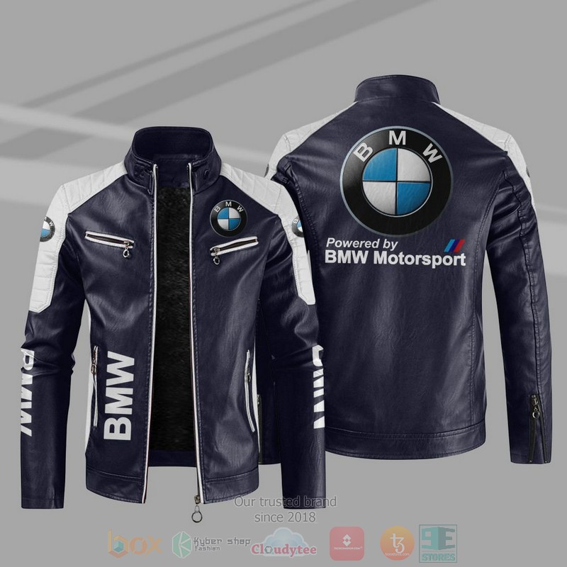 BMW Motorsport Company Block Leather Jacket 3 BMW Motorsport Block Leather Jacket 1 2