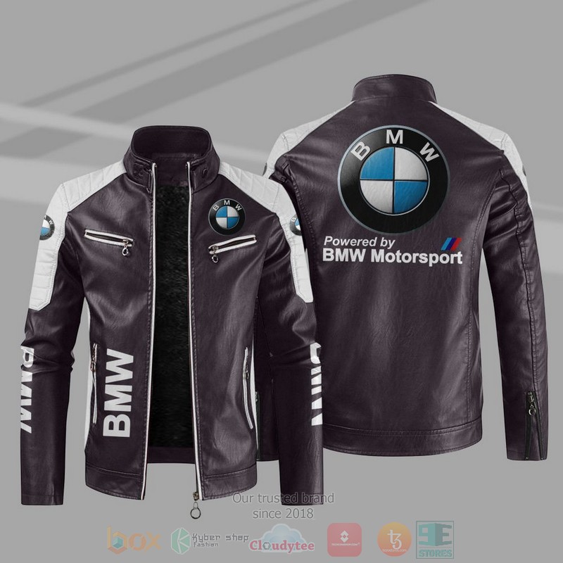 BMW Motorsport Company Block Leather Jacket 5 BMW Motorsport Block Leather Jacket 1 2 3 4