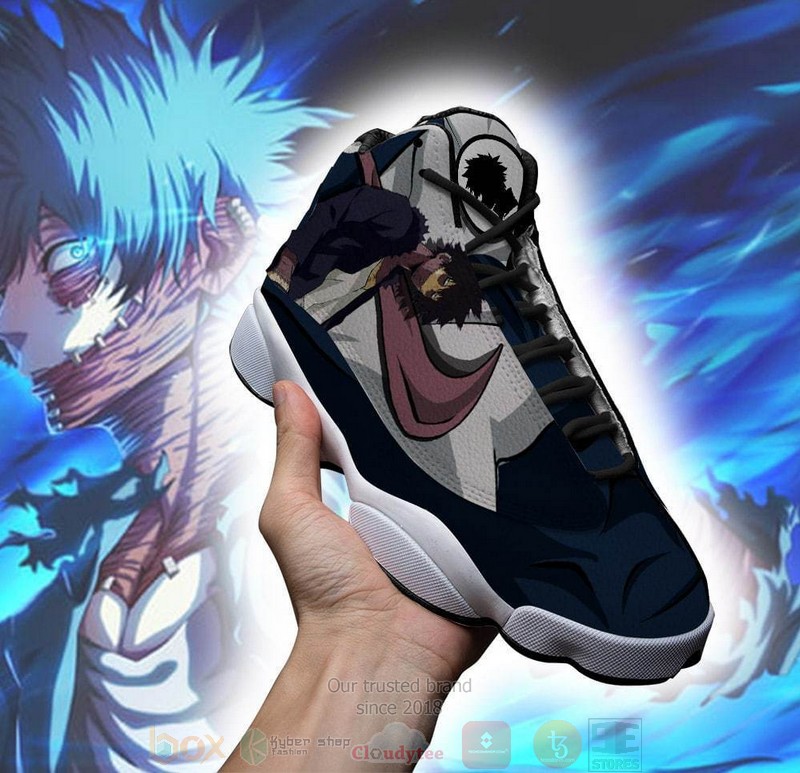 BNHA Dabi Anime My Hero Academia Air Jordan 13 Sneaker Shoes 3 BNHA Dabi Anime My Hero Academia Air Jordan 13 Shoes 1 2