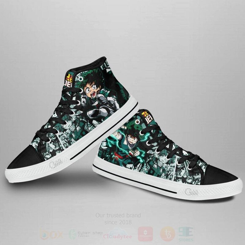 BEST BNHA Deku Custom Anime My Hero Academia High Top Canvas Sneakers 4 BNHA Deku Custom Anime My Hero Academia High Top Shoes 1 2 3
