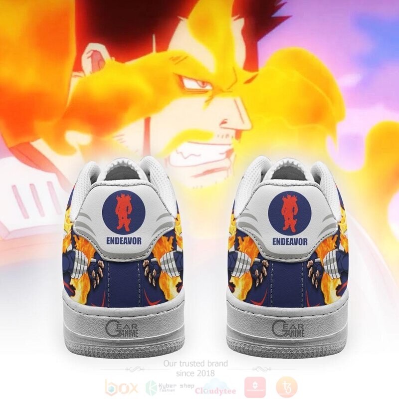 BNHA Endeavor Air Anime My Hero Academia Nike Air Force Shoes 1 2