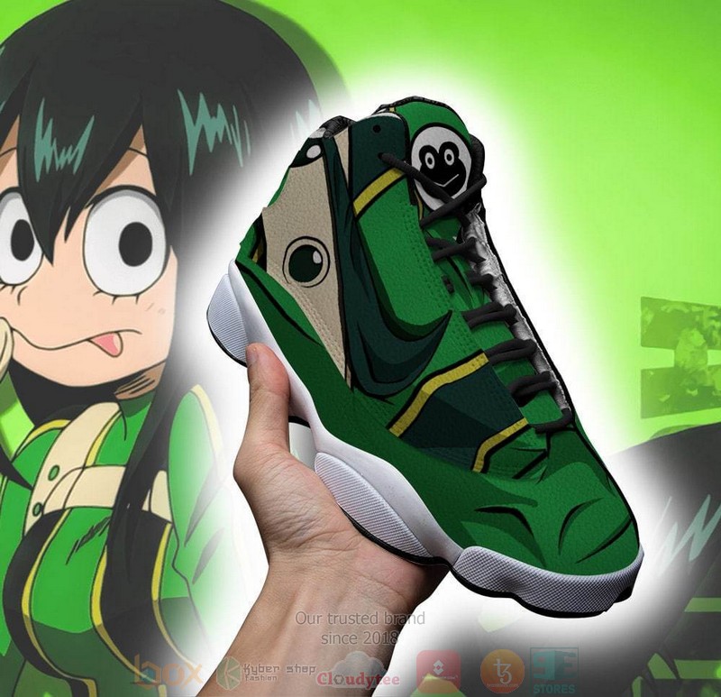 BNHA Froppy Anime My Hero Academia Air Jordan 13 Sneaker Shoes 2 BNHA Froppy Anime My Hero Academia Air Jordan 13 Shoes 1