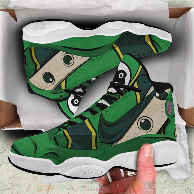 BNHA Froppy Anime My Hero Academia Air Jordan 13 Sneaker Shoes 4 BNHA Froppy Anime My Hero Academia Air Jordan 13 Shoes 1 2 3