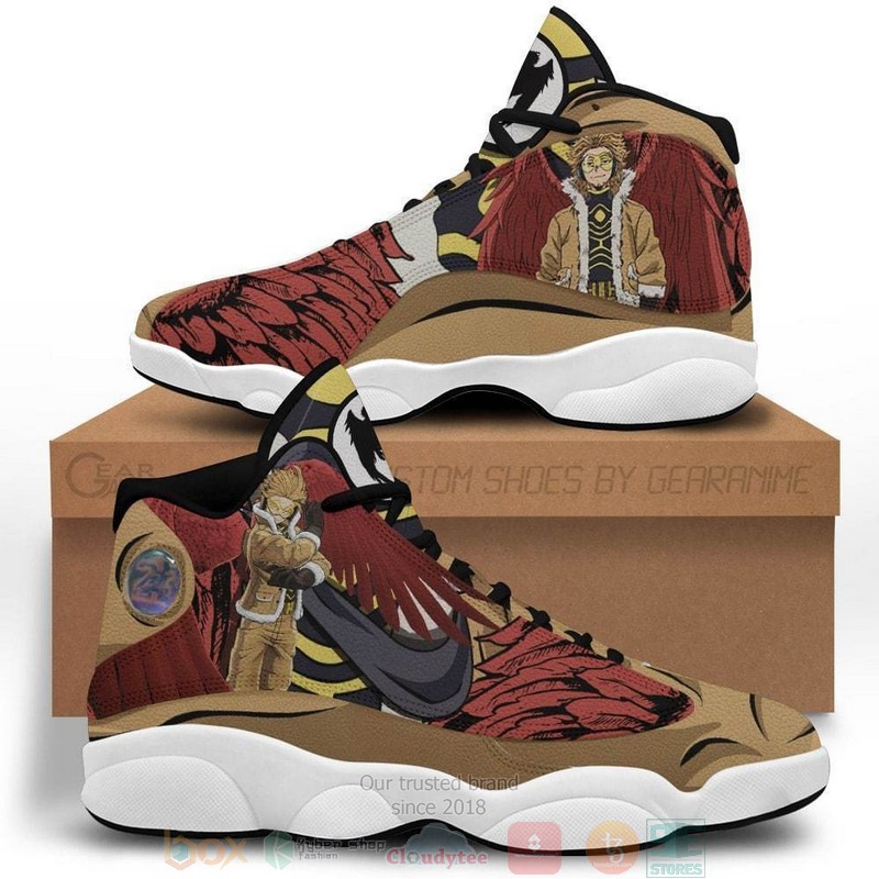 BNHA Hawks Keigo Takami Anime My Hero Academia Air Jordan 13 Sneaker Shoes 8 BNHA Hawks Keigo Takami Anime My Hero Academia Air Jordan 13 Shoes