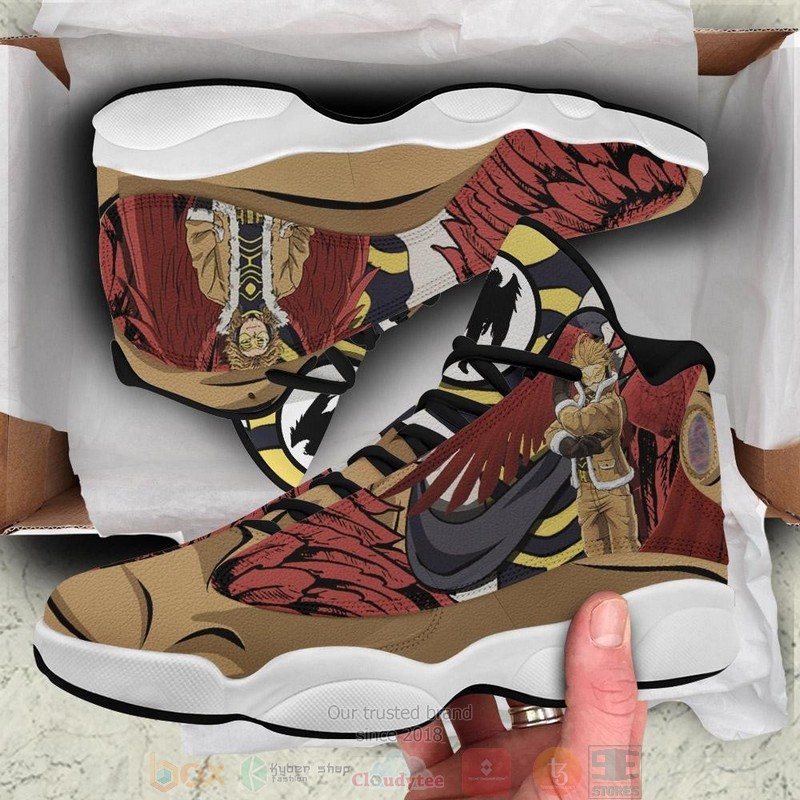 BNHA Hawks Keigo Takami Anime My Hero Academia Air Jordan 13 Sneaker Shoes 3 BNHA Hawks Keigo Takami Anime My Hero Academia Air Jordan 13 Shoes 1 2