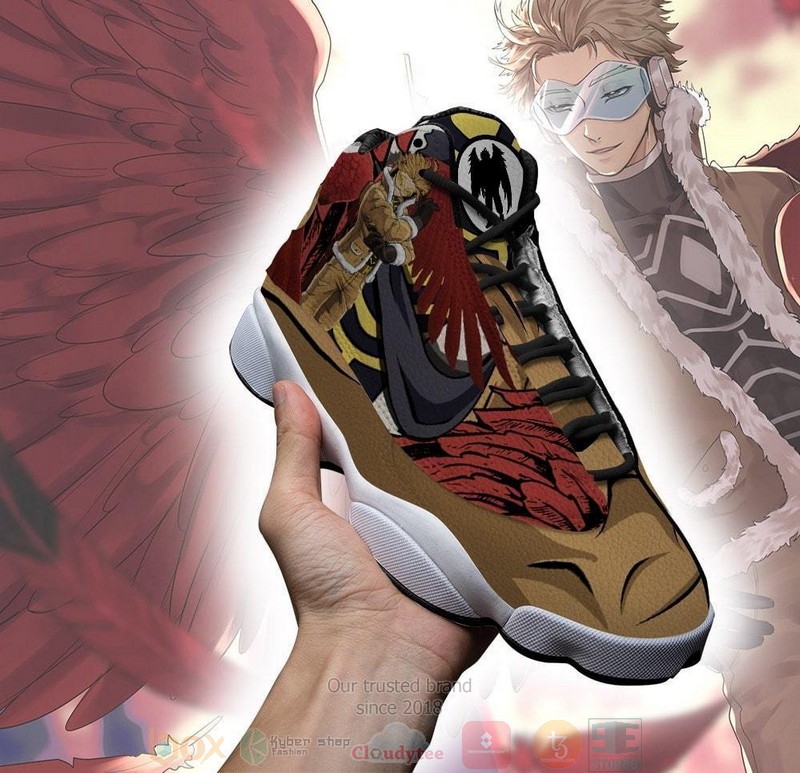 BNHA Hawks Keigo Takami Anime My Hero Academia Air Jordan 13 Sneaker Shoes 4 BNHA Hawks Keigo Takami Anime My Hero Academia Air Jordan 13 Shoes 1 2 3