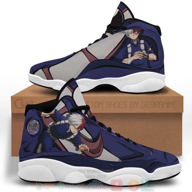 BNHA Shoto Todoroki Anime My Hero Academia Air Jordan 13 Shoes