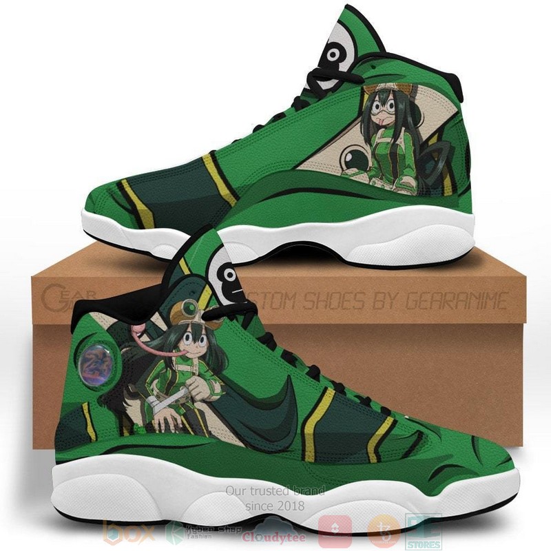 BNHA Tsuyu Asui Anime My Hero Academia Air Jordan 13 Shoes