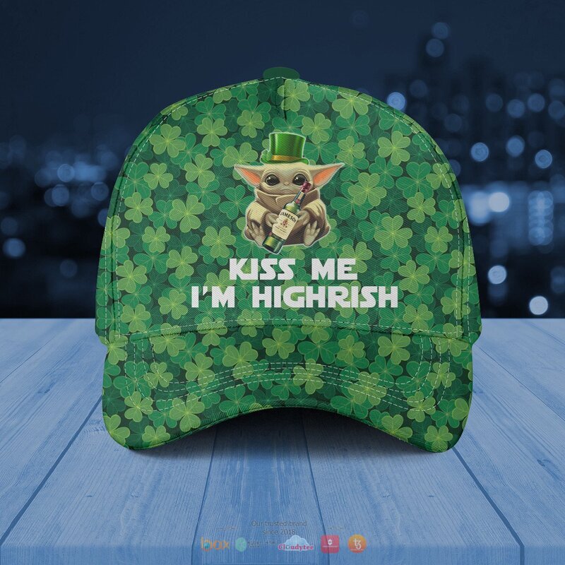 Baby Yoda Kiss Me Im a Highrish Jameson Irish Baseball Cap