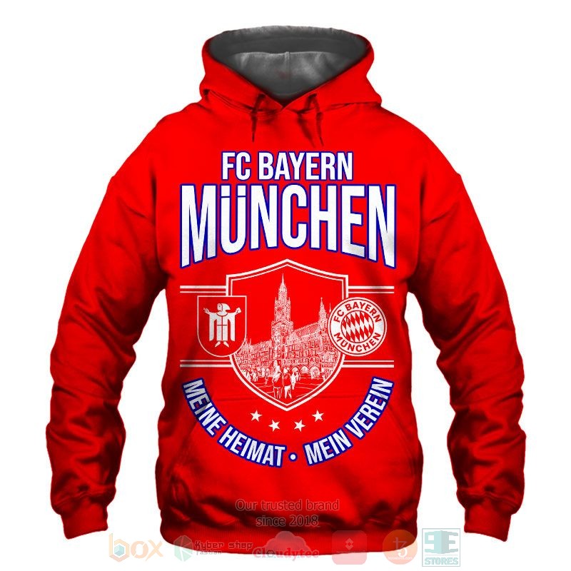 Bayern Munchen FC red shirt, hoodie 14 Bayern Munchen FC red 3D shirt hoodie