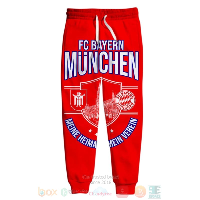 Bayern Munchen FC red shirt, hoodie 5 Bayern Munchen FC red 3D shirt hoodie 1 2 3 4