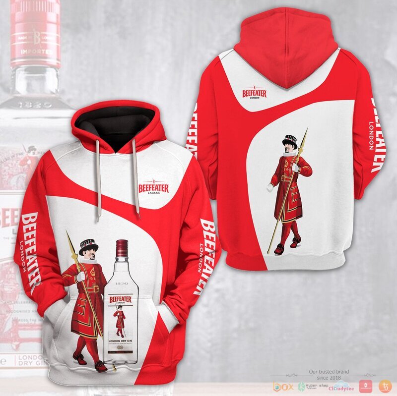 Beefeater Gin red white 3d hoodie