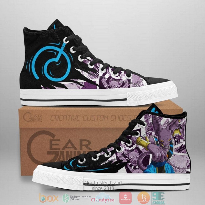 Beerus Dragon Ball High Top Canvas Shoes