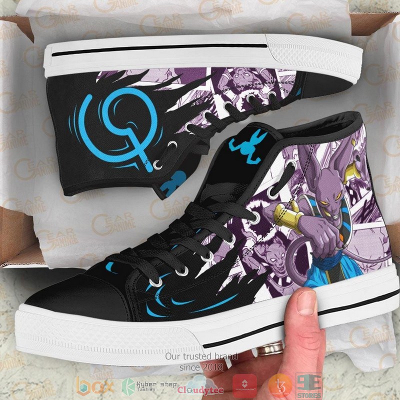 Beerus Dragon Ball High Top Canvas Shoes 1