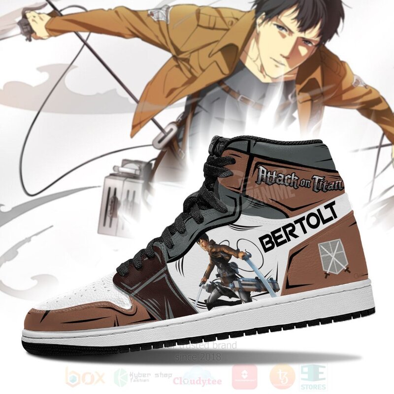Bertolt Attack On Titan Anime Air Jordan High Top Shoes 1 2