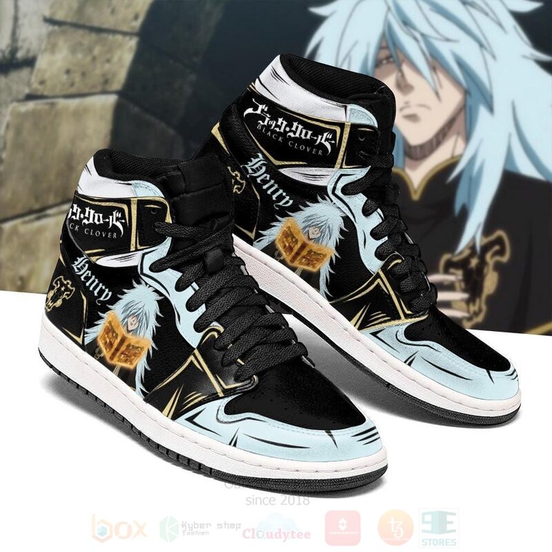 Black Bull Henry Black Clover Anime Air Jordan High Top Shoes
