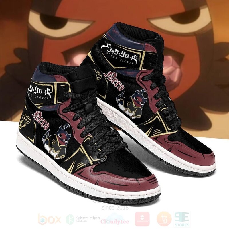 Black Bull Nero Black Clover Anime Air Jordan High Top Shoes