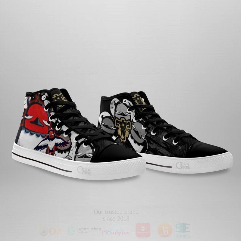 Black Bull Nero Custom Manga Black Clover Anime High Top Shoes 1 2 3