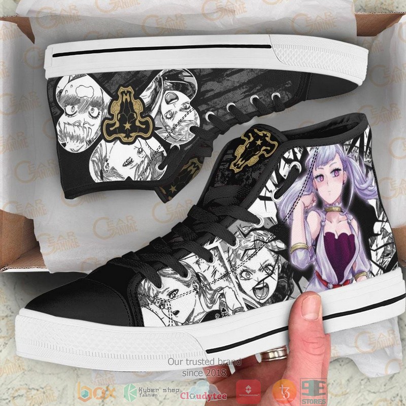 Black Bull Noelle Silva Black Clover High Top Canvas Shoes 1