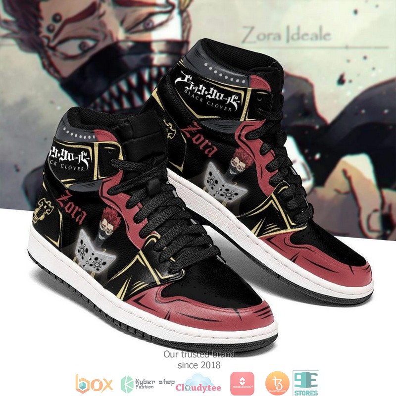 Black Bull Zora Ideale Black Clover Anime Air Jordan High top shoes
