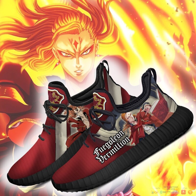 Black Clover Fuegoleon Crimson Lion Knight Anime reze shoes 4 Black Clover Fuegoleon Crimson Lion Knight Anime reze sneaker 1 2 3