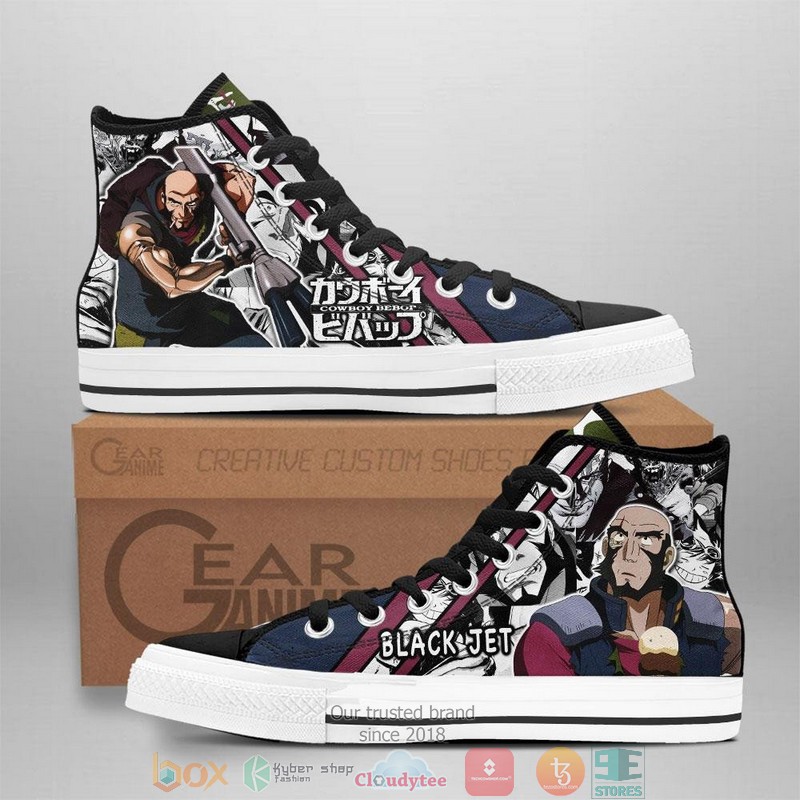 Black Jet Cowboy Bebop High Top Canvas Shoes