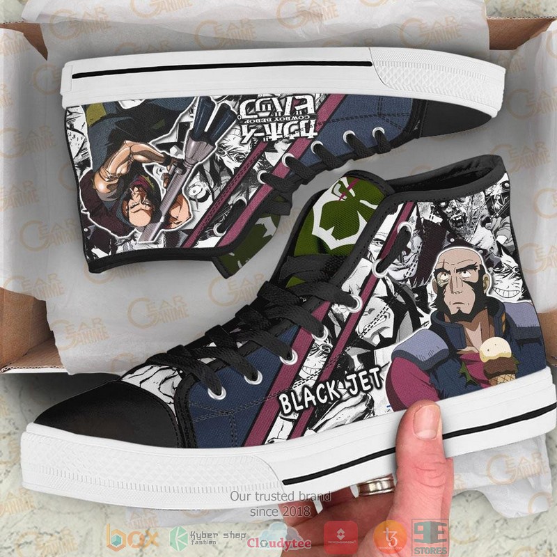 Black Jet Cowboy Bebop High Top Canvas Shoes 1