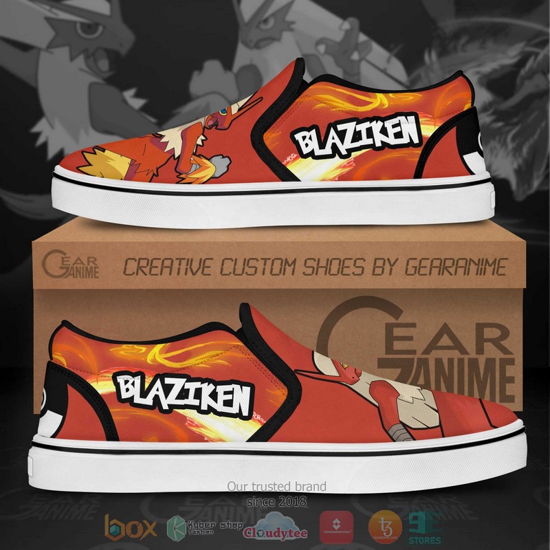 Blaziken Pokemon Anime Slip On Shoes 1