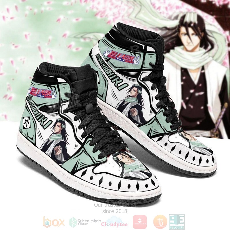 Bleach Byakuya Anime Air Jordan High Top Sneaker Shoes 2 Bleach Byakuya Anime Air Jordan High Top Shoes 1