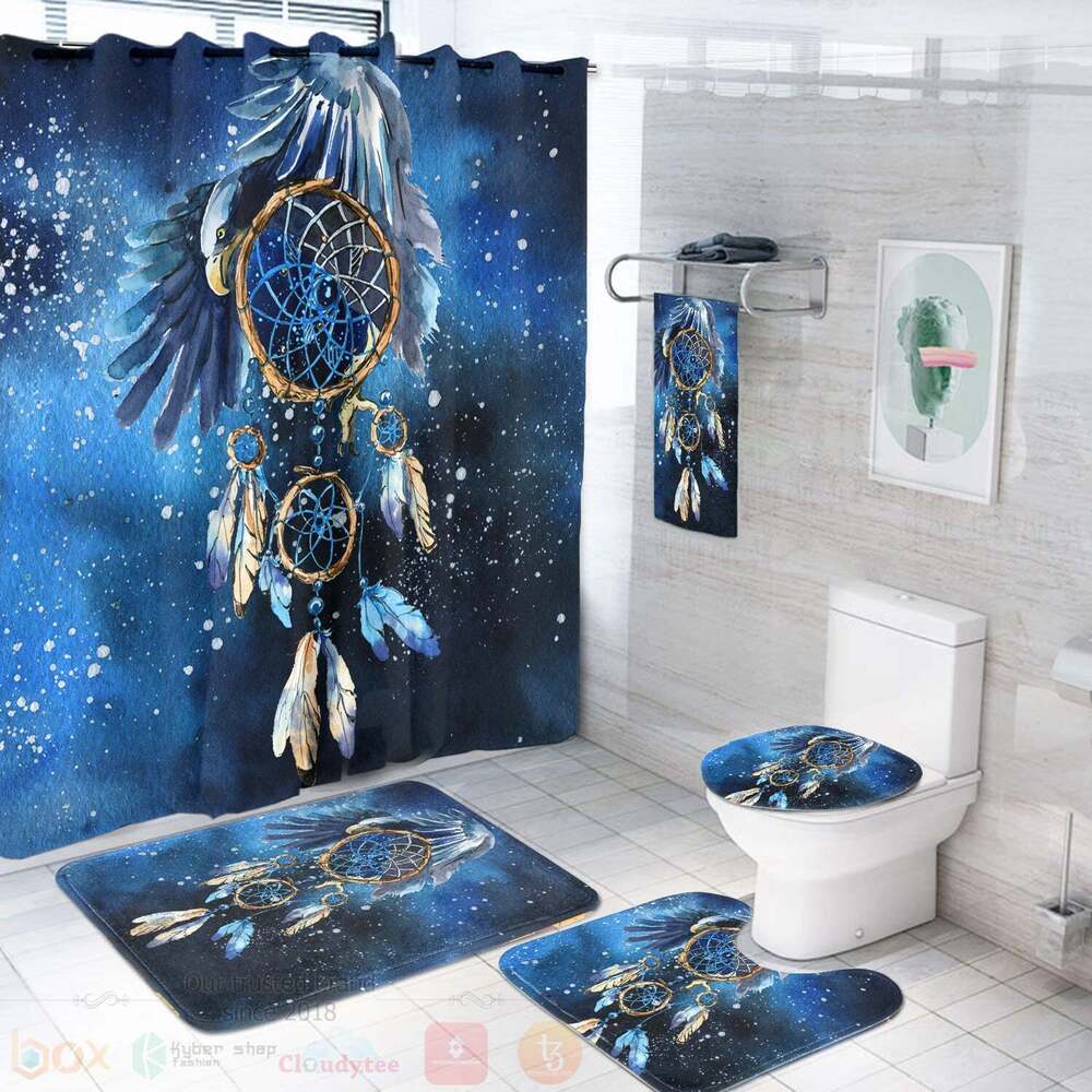 Blue Galaxy Dreamcatcher Native Bathroom Set