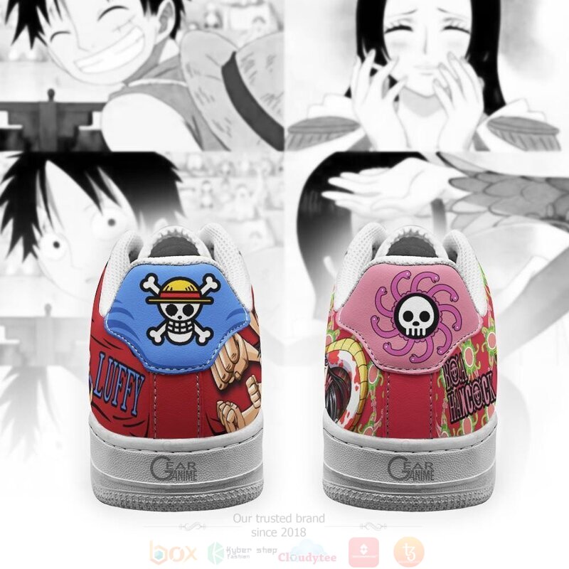 Boa Hancock And Luffy Air Anime One Piece Nike Air Force Shoes 1 2