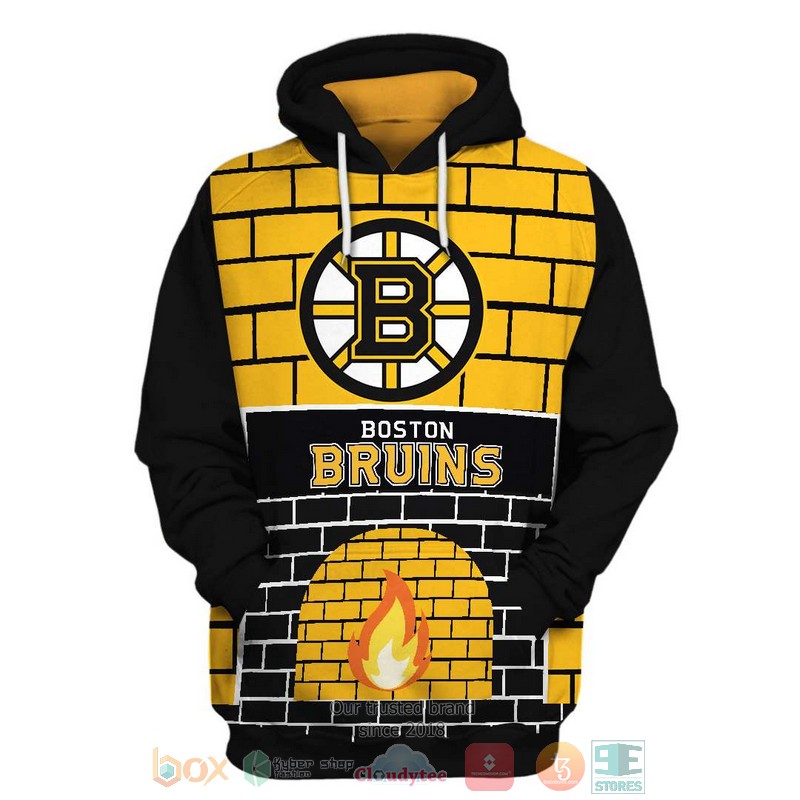 HOT Boston Bruins NHL yellow black 3D shirt, hoodie 2 Boston Bruins NHL yellow black 3D shirt hoodie 1