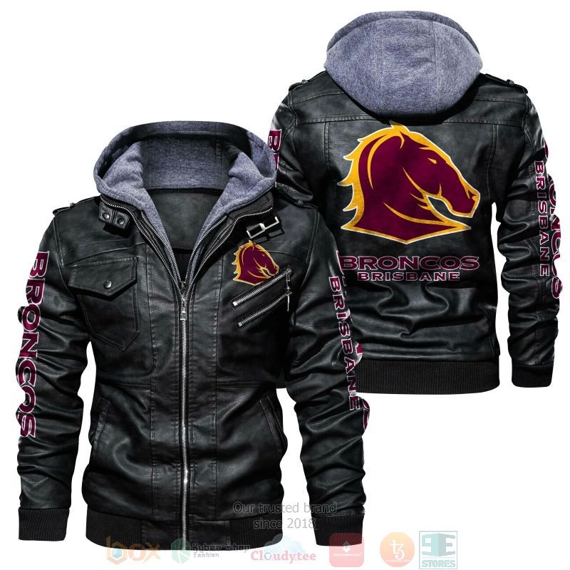 Brisbane Broncos NRL Leather Jacket