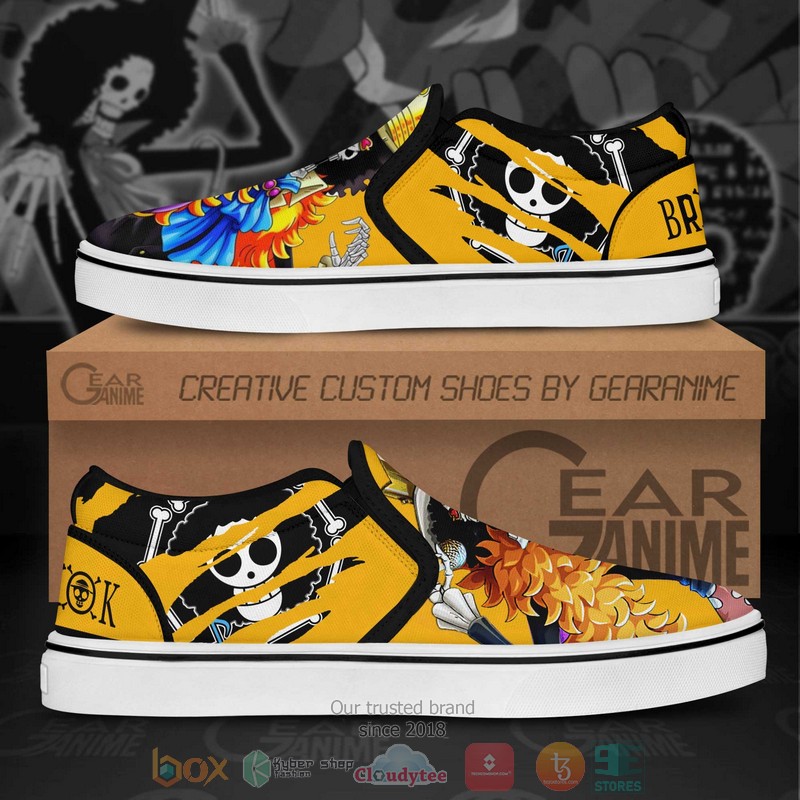 Brook One Piece Anime Slip On Shoes 1